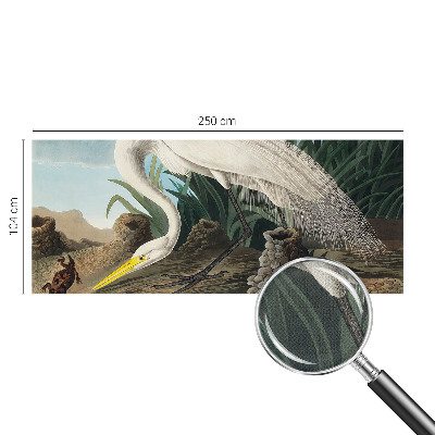 Fotomural decorativo para cabecero de cama con el motivo de una majestuosa garza