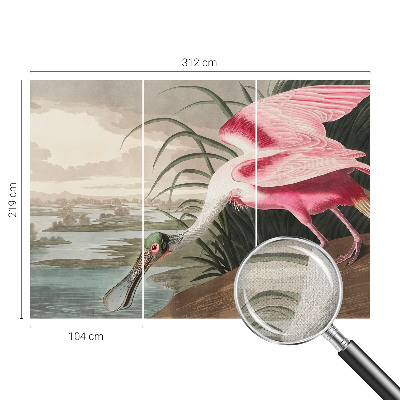 Papel mural con patrón decorativo Ave exótica