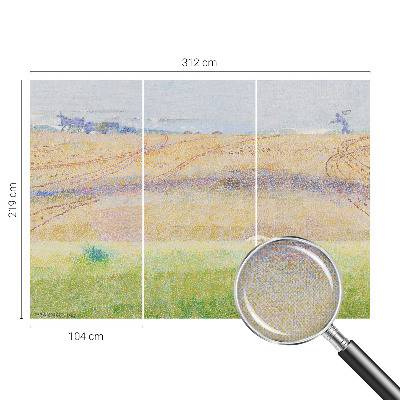 Mural de pared con estampado hermoso Campo de verano