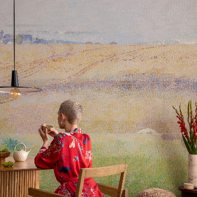 Mural de pared con estampado hermoso Campo de verano
