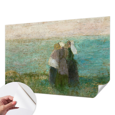 Papel mural texturado decorativo con diseño 'Reflejo junto al mar'