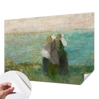 Papel mural texturado decorativo con diseño 'Reflejo junto al mar'