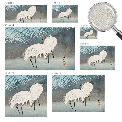 Fotomural decorativo para cabecero de cama con diseño de aves delicadas