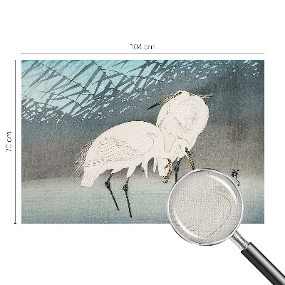 Fotomural decorativo para cabecero de cama con diseño de aves delicadas