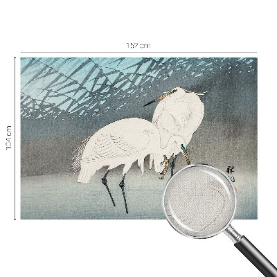 Fotomural decorativo para cabecero de cama con diseño de aves delicadas