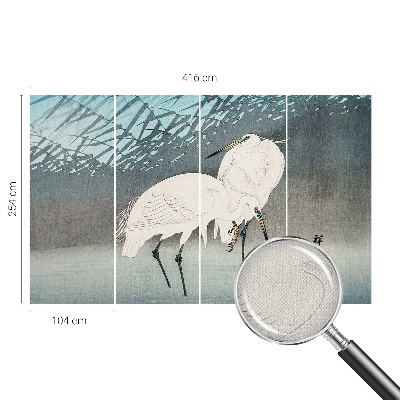 Fotomural decorativo para cabecero de cama Aves delicadas