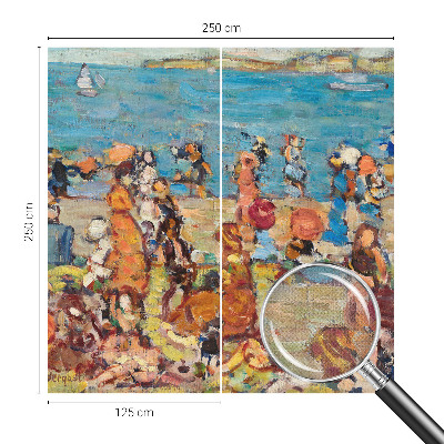 Papel mural con patrón decorativo Escena de playa