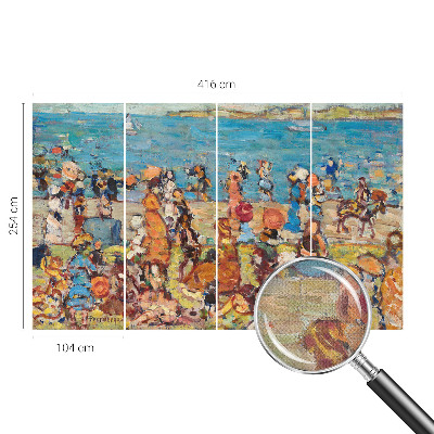 Papel mural con patrón decorativo Escena de playa