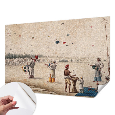 Papel mural texturado decorativo con diseño de cometas voladoras