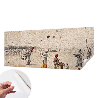 Papel mural texturado decorativo con diseño de cometas voladoras
