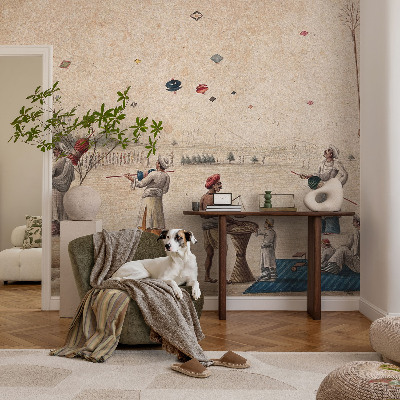 Papel mural texturado decorativo Cometas voladoras