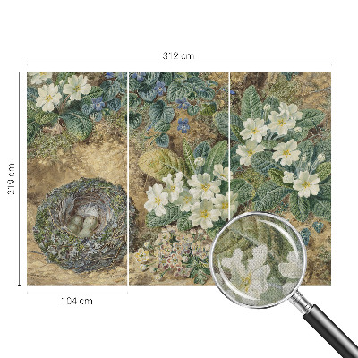 Fotomural decorativo para cabecero de cama Composición de primavera