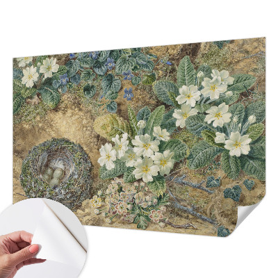 Fotomural decorativo para cabecero de cama con composición de primavera