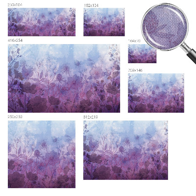 Papel mural con patrón decorativo con motivos florales en tonos pastel