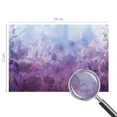Papel mural con patrón decorativo con motivos florales en tonos pastel
