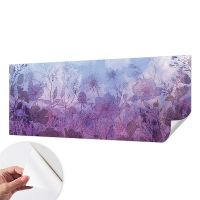 Papel mural con patrón decorativo con motivos florales en tonos pastel