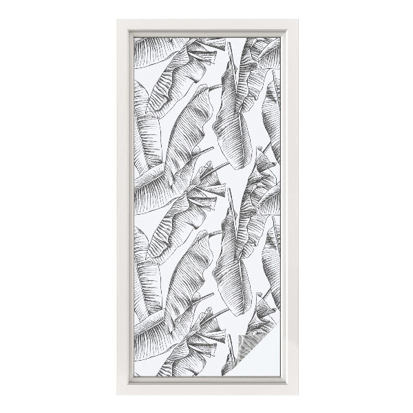 Vinilo decorativo adhesivo para cristales hojas tropicales