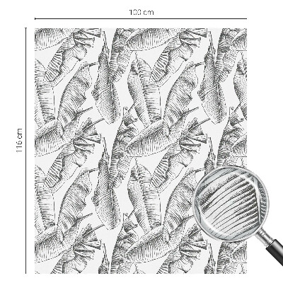 Vinilo decorativo adhesivo para cristales hojas tropicales
