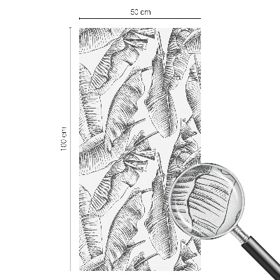 Vinilo decorativo adhesivo para cristales hojas tropicales