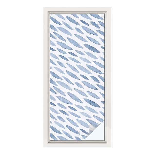 Vinilo para ventanas motivo vitral Trazos azules