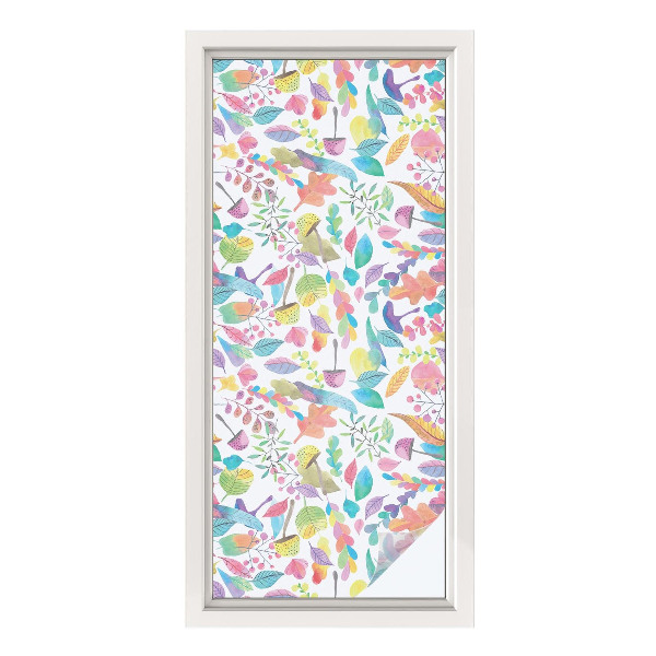 Vinilo para ventanas motivo vitral Composición colorida