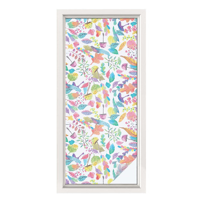 Vinilo para ventanas motivo vitral Composición colorida