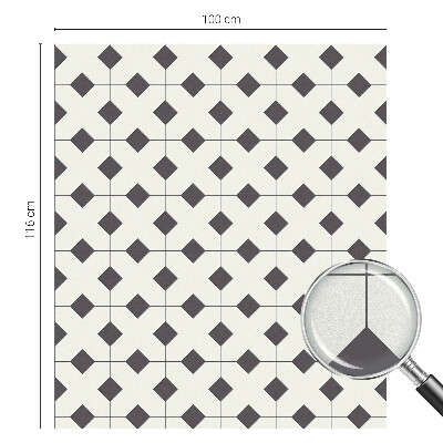 Vinilo para ventanas motivo vitral Diamantes blancos y negros