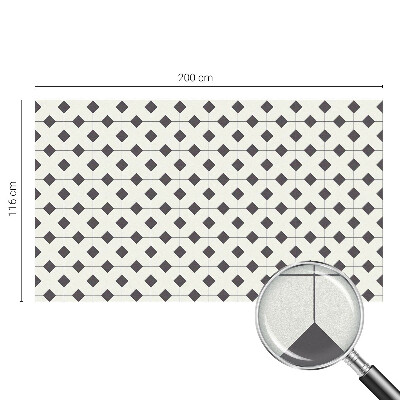 Vinilo para ventanas motivo vitral Diamantes blancos y negros