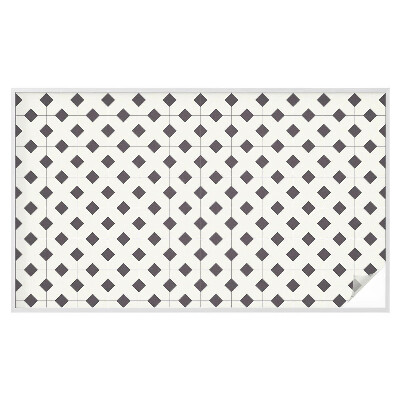 Vinilo para ventanas motivo vitral Diamantes blancos y negros