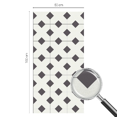 Vinilo para ventanas motivo vitral Diamantes blancos y negros