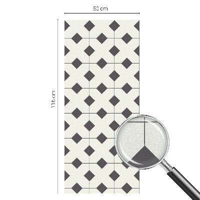 Vinilo para ventanas motivo vitral Diamantes blancos y negros