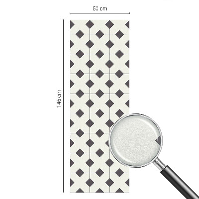 Vinilo para ventanas motivo vitral Diamantes blancos y negros