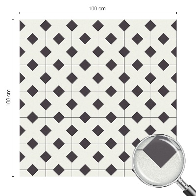 Vinilo para ventanas motivo vitral Diamantes blancos y negros