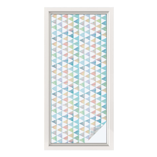 Vinilo para cristales efecto vitral Triángulos geométricos