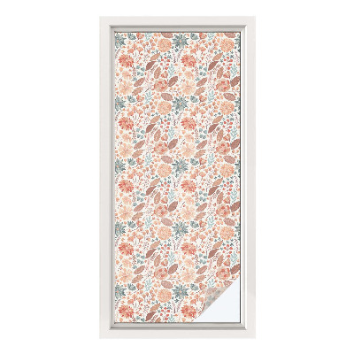 Vinilo ventana privacidad arreglo floral