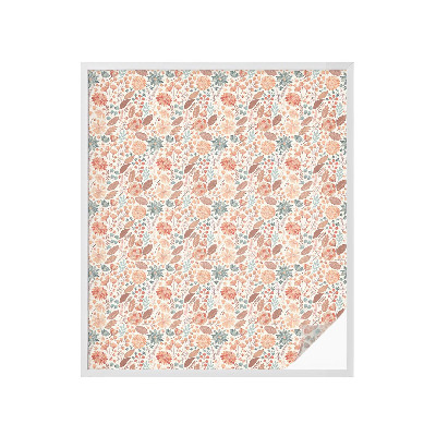 Vinilo ventana privacidad arreglo floral