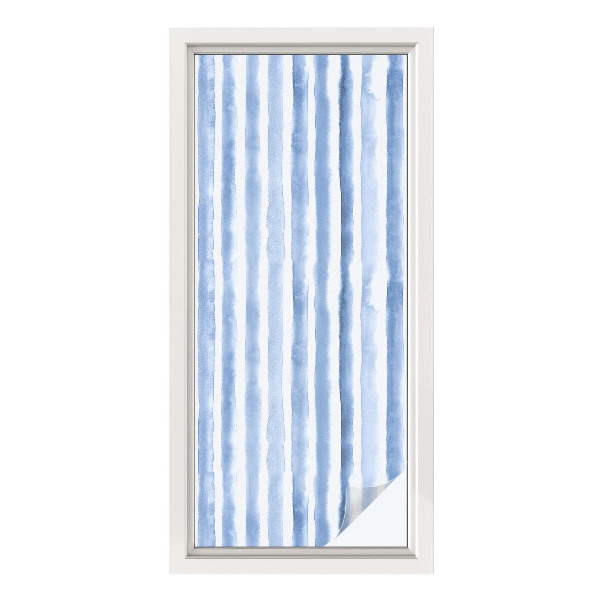 Vinilo para cristales opaco decorativo Rayas azules