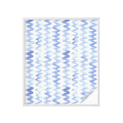 Vinilo para ventanas motivo vitral Ondas azules