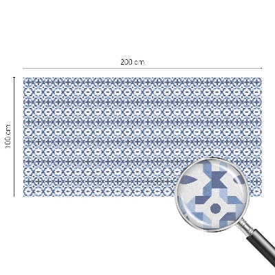 Vinilo para cristales opaco decorativo mosaico azul
