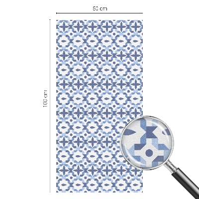 Vinilo para cristales opaco decorativo mosaico azul