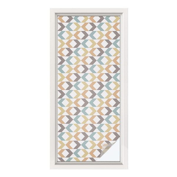 Vinilo ventana privacidad rombos geométricos