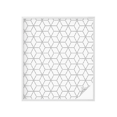 Vinilo para ventanas motivo vitral rombos punteados