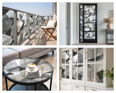 Vinilo para cristales opaco decorativo Figuras geométricas