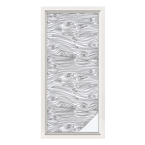 Vinilo ventana privacidad Líneas de madera