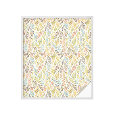 Vinilo para cristales opaco decorativo Plumas de arcoíris