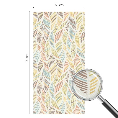 Vinilo para cristales opaco decorativo Plumas de arcoíris