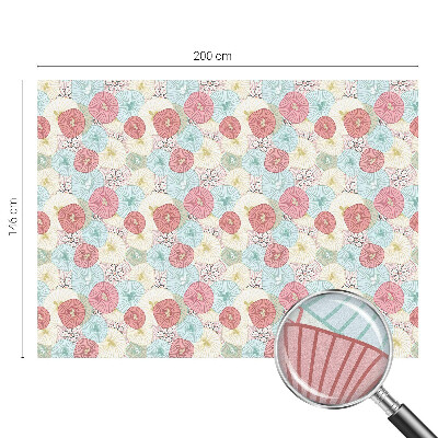 Vinilo para cristales efecto vitral Flores pastel