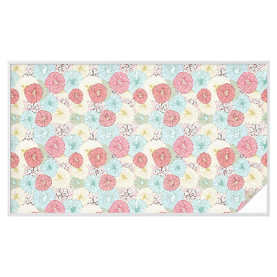 Vinilo para cristales efecto vitral Flores pastel