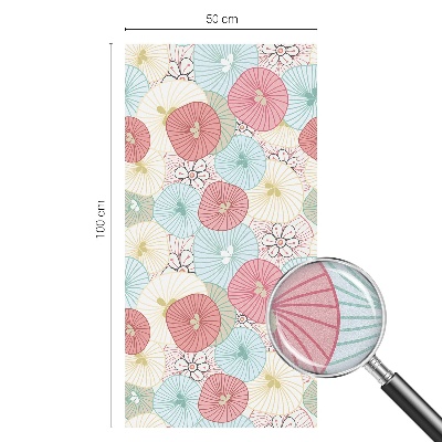 Vinilo para cristales efecto vitral Flores pastel