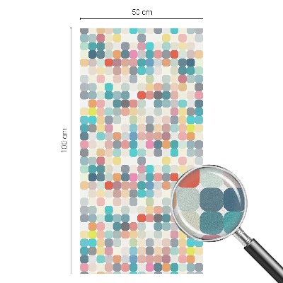 Vinilo ventana privacidad Cuadrados coloridos